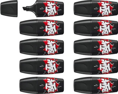 Image de Surligneur Stabilo BOSS MINI BAM noir 10 pièces
