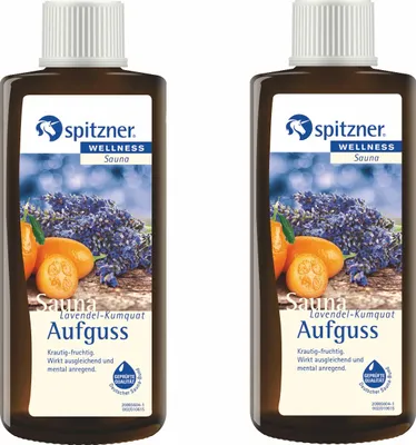 Produktbild von Spitzner 2 Düfte Lavendel Kumquat 2er Set Saunaaufguss Vorteilspack je 190 ml