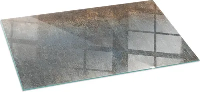 Zdjęcie produktu dla Płyta chroniąca przed iskrami - Szklana podstawa do pieca opalanego drewnem - Podkład kominkowy wykonany ze szkła - 120x60 cm - Ognioodporna podstawa pieca - Żaroodporna płyta ochronna do kominka - Przezroczysta szklana podstawa ochronna - Abstrakcyjny teksturowany wzór