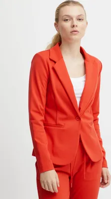 Produktbild von ICHI IHKATE Damen Blazer Jackenblazer Anzugsjacke mit 1-Knopf-Form Stretch Reverskragen Paspeltaschen Slim fit