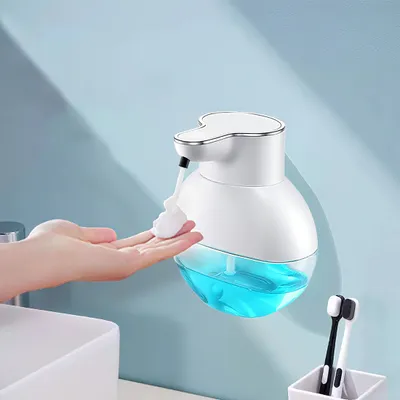 Produktbild von Seifenspender, wandmontierter Seifenspender, Schaumseifenspender, automatischer Seifenspender, mit Sensor, Type-C wiederaufladbar, für Bad, Küche