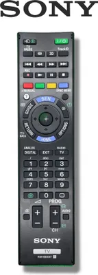 A Sony remote control is shown against a white background.