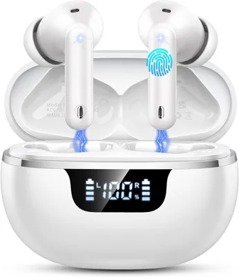 Produktbild von In-Ear-Kopfhörer Bluetooth 5.4, 50 Std Spielzeit In Ear Kopfhörer mit ENC Noise Cancelling, Kopfhörer Kabellos Bluetooth 5.4 HiFi Stereo, LED-Display
