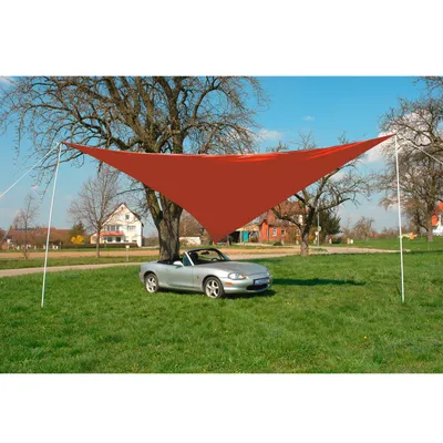 Produktbild von Sonnensegel dreieckig 5x5x5 m rot