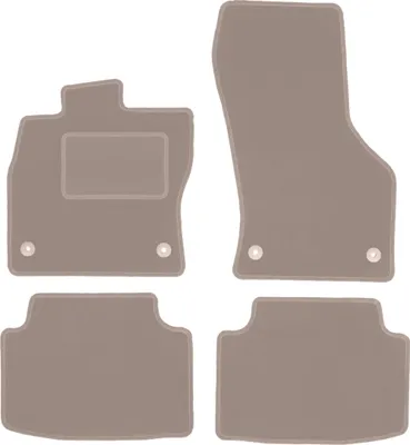 Zdjęcie produktu dla Welurowe dywaniki samochodowe do Volkswagen Tiguan II crossover (2015-) - beżowe dywaniki podłogowe LUX komplet (4 szt.)