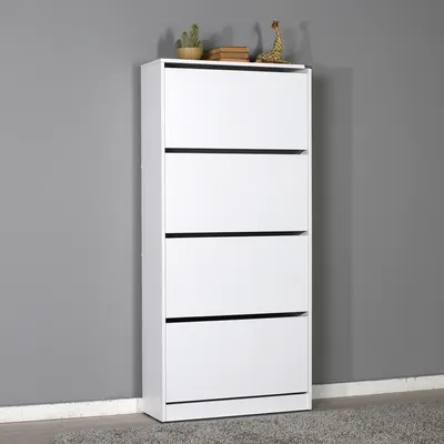 Produktbild von Skye Decor, SHC- SHCADR, Weiß, Schuhschränke, 157x73x26 cm, 100% Melaminbeschichtete Partikelplatte