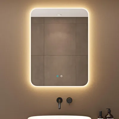 Produktbild von doporro Design LED-Spiegel Wandspiegel 60x80cm Badezimmerspiegel Beschlagfrei 5 mm Glas durch Antifog-Schicht Nova-02