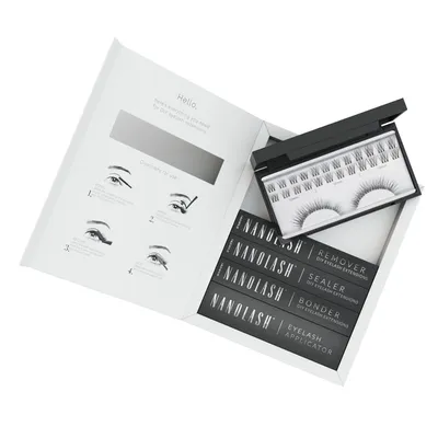 Image de Starter kit pour extensions de cils en grappe à appliquer soi-même à la maison Nanolash INNOCENT