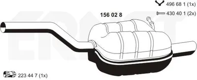 Produktbild von ERNST 156028 Endschalldämpfer für VW Golf VI Variant (AJ5) Auspuff