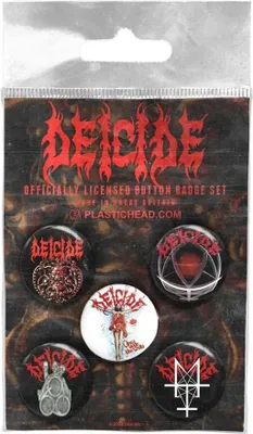 Obrázek produktu pro Deicide - Sada špendlíků 5-Pack PH1592 (jedna velikost) (černá/červená/bílá)