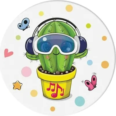 Produktbild von PopSockets Cool Cactus, Handy/Smartphone, Passive Halterung, Hand, Schwarz, Grün, Weiß
