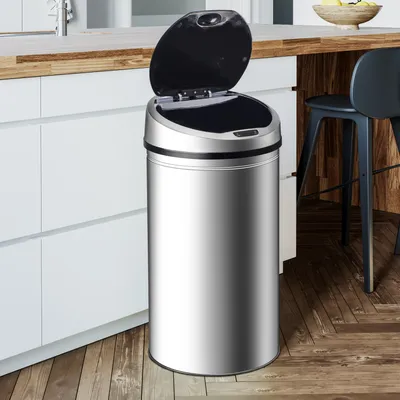 Immagine prodotto di Cestino Ribelli con sensore automatico cromato 60 litri - B-buono ottimo