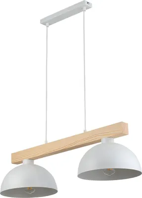 Produktbild von Pendelleuchte Weiß E27 Holz Metall Skandinavisch Hängelampe Esstisch