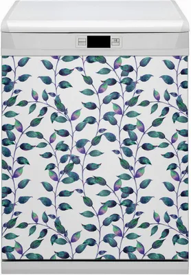 Produktbild von Dekorative Magnetmatte Küche Geschirrspüle 60x70 cm  Magnet für Spülmaschine  - Märchenblätter