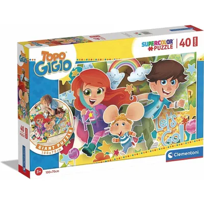 Obrázok produktu pre Obrie podlahové puzzle CLEMENTONI Myš Gigio 40 dielikov
