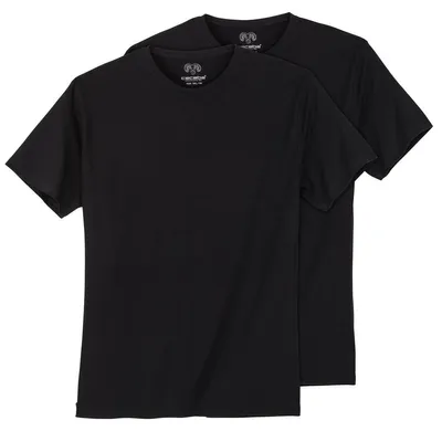 Produktbild von Ceceba Übergrößen T-Shirt 2er-Pack schwarz Rundhals