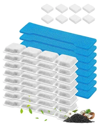 Produktbild von Katzenbrunnen Filter Ersatzset für SIBAYS 15L Trinkbrunnen, 24 Stück | 8 Vorfilter, 8 Filter, 8 Schwämme