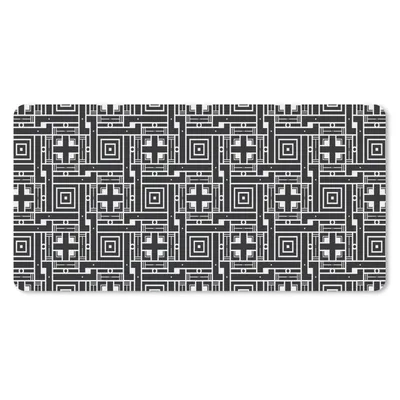 Produktbild von MuchoWow® Schreibtischunterlage Geometrie - Muster - Schwarz 80x40 cm - XXL Mauspad - Gaming Mauspad