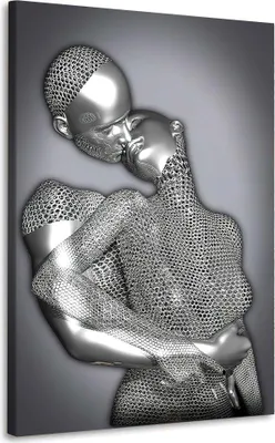Produktbild von Surrealismus Abstract Two Lovers Wandbild Leinwandbild Kunstdruck Wanddeko: 60x90x4cm