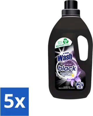 Produktbild von At Home - Waschen - Waschmittel - Schwarze Wäsche - Frischer Duft - 42 Wäschen - Vorteilspack - 5 Stücke