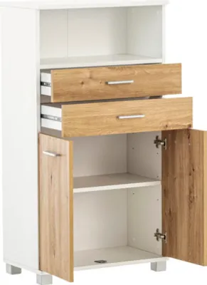 Produktbild von Möbelpartner Highboard Palermo BxHxT 59.8 x 110.5 x 32.6 cm artisan eiche/weiß