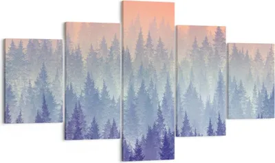 Produktbild von Bild auf Leinwand - Leinwandbild - Wald Baum Natur - 125x70cm - Wand Bild - Wanddeko - Wandbilder - Leinwanddruck - Bilder - Kunstdruck - Wanddekoration - Leinwand bilder - Wandkunst - EA125x70-3929