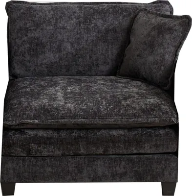 Produktbild von Einzelsofa (ohne Armlehne), moderne Kombinationssofa für Wohnzimmer, Schlafzimmer und Wohnung, bequeme Doppelschichtkissenkissen, 80 % atmungsfreier Schneier Stoff, schwarz, DE501BBK