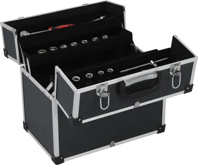 Obrázek produktu pro vidaXL Box na nářadí 38x22,5x34 cm Černý hliník