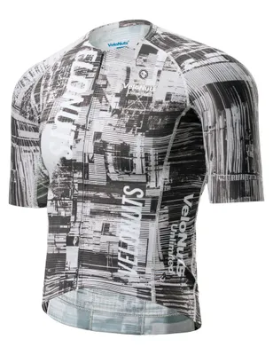 Produktbild von VeloNuts Fahrradtrikot Herren Kurzarm Sommer Atmungsaktives Schnelltrocknendes Radtrikot, Leicht Radshirt für Rennrad und MTB, Grau EU Größe S