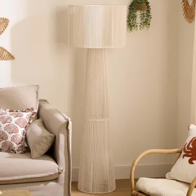 Obrázek produktu pro Eazy Living Stojací lampa Bayonne bílá H145 cm