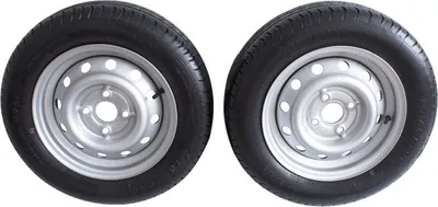 Produktbild von Kompletträder-Set: 2 x Komplettrad 155/70 R 13 387 kg 4x100 mm für Anhänger.