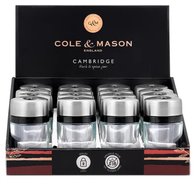 Produktbild von Cole & Mason Cambridge Gewürzkarussell mit 16 Gläser, befüllt