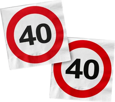 Produktbild von 20 Verkehrsschild 40 Servietten 33cm