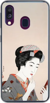 Produktbild von MuchoWow® Handyhülle Schutzhülle Hülle für Telefoonhoesje Samsung Galaxy A40 Japanisch - Frau - Make-up - Altmodisch Silikon Softcase Handy Hülle - Handy-Tasche