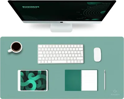 Image de Knodel Tapis de table PVC 80x40cm imperméable double face Vert Gris