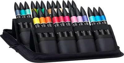 Obrázek produktu pro Lihové fixy WINSOR & NEWTON Promarker Fine & Chisel, 24ks ARTS AND ILLUSTRATION v penále