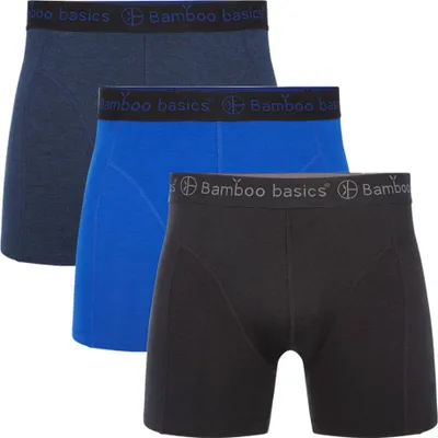 Produktbild von Bamboo Basics Boxershort Rico - Schwarz - Blau - Navy - 3er-Pack, Farbe:Schwarz - Blau - Navy, Größe:L