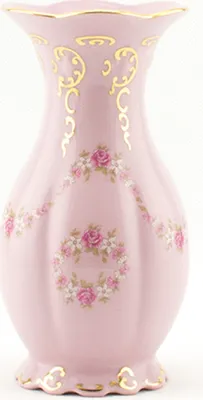 Produktbild von Vase Diana 20 cm, rosa Porzellan, Blumen, Leander