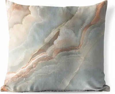 Produktbild von MuchoWow® Outdoor Kissen - Nahaufnahme von natürlichem Marmor - 50x50 cm - Wetterfest - Lounge Kissen - Komfortabel - Kissen mit Bild