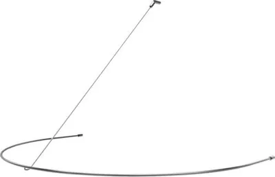 Produktbild von Burschberg Duschvorhangstange Halbkreis Ø 10 mm für 100 x 120 x 100 cm mit Wandhalterung edelstahl gebürstet matt