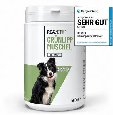 Obrázok produktu pre REAVET extrakt z mušle zelenoústej v prášku 500g pre psov I prášok z mušle zelenoústej pre psov, extrakt z mušle zelenoústej vo vysokých dávkach aj pre mačky a kone I po liečbe artrózy, artritídy
