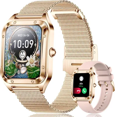 Produktbild von Smartwatch Damen Herren mit Telefonfunktion, 1,6 Zoll Fitnessuhr mit Schrittzähler Schlafmonitor, IP67 Wasserdicht Fitness Tracker für Android IOS