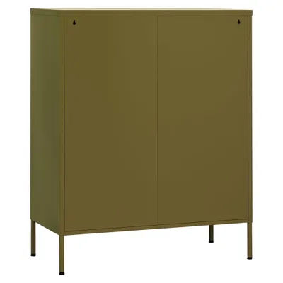 A freestanding cabinet with two doors and four legs, shown against a white background.