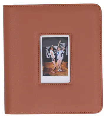 Produktbild von Ledereinband Fotoalbum Vintage 288 Fotos Große Kapazität Klein für 3-Zoll-Sofortbildkamera-Visitenkarten Braun