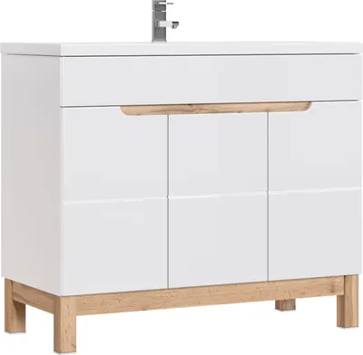 Image de Lavabo Salle de bains Armoires Lavabos Vasque Sous-armoire 100cm