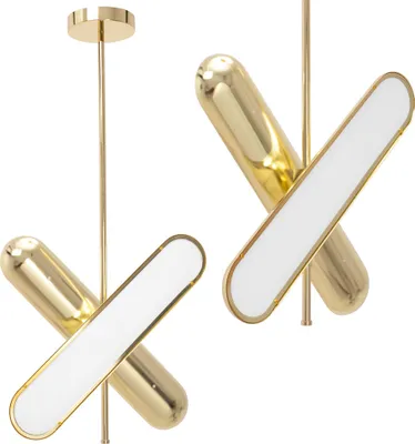 Produktbild von tooLight Pendellampe App832-Cp Gold Led 2-Lichtquelle 24W 9,2X43,5X70Cm