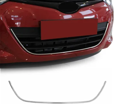 Obrázok produktu pre Lišty mriežky chladiča Lišty mriežky chladiča pre Hyundai i20 2012-2014 nerezová oceľ strieborná 1ks