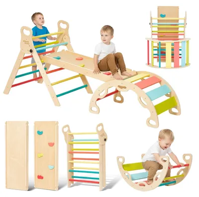 Productafbeelding van Solidchoice - 5-in-1 Montessori Klimset met Hout