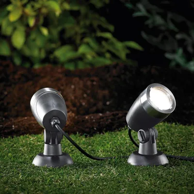 Produktbild von MeLiTec LED-Gartenstrahler im 2er-Set, Smart Home Gartenlampe, RGB, Steuerung per App oder Fernbedienung, anthrazit, GL24