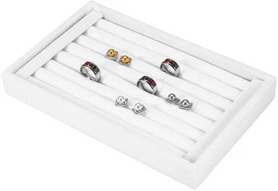 Obrázok produktu pre Box na prstene – štýlový šperkovník so 7 priehradkami na 50–70 prsteňov – šperkovník na náušnice a prstene (2#)